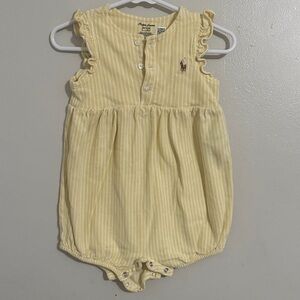 Ralph Lauren Pastel Yellow Baby Romper